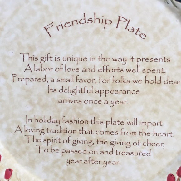 Christmas Plate by Carson - Friendship Theme - Picture 2 of 4